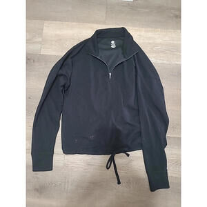 Gaiam Black Quarter Zip Jacket Lightweight Womens Medium Active